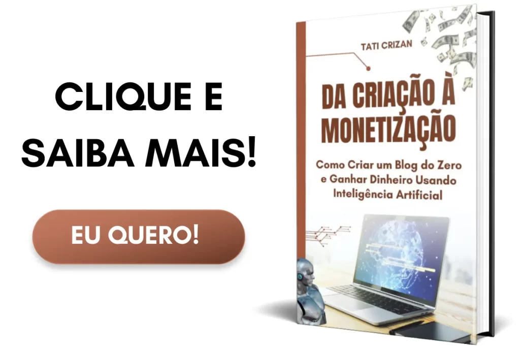 Imagem representando o ebook em 3D DA CRIAÇÃO À MONETIZAÇÃO: Como Criar um Blog do Zero e Ganhar Dinheiro Usando Inteligência Artificial