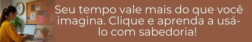 Imagem representando uma mulher em home office com texto sobre produtividade