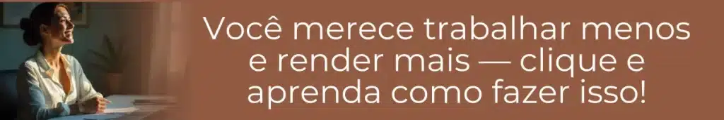 Imagem representando uma mulher em home office com texto sobre produtividade
