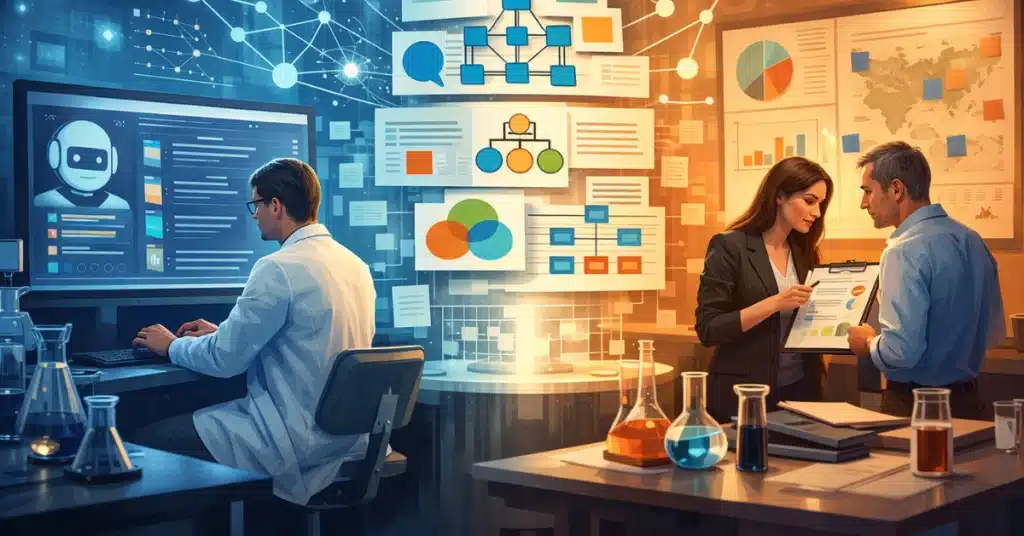 Representação de Laboratório de Conteúdo criado por IA