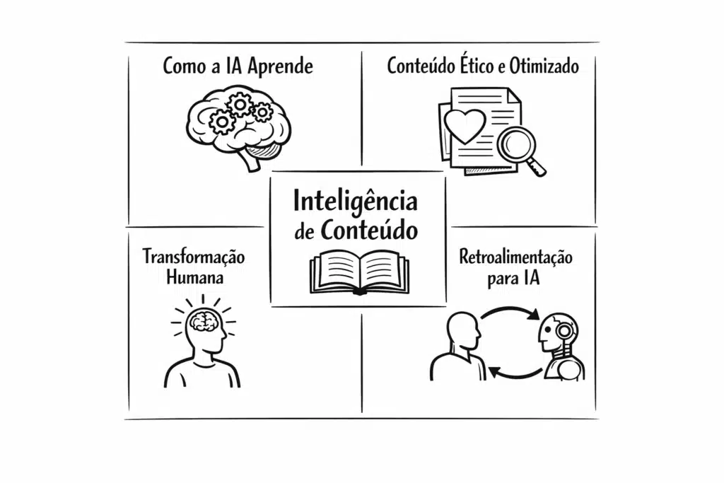Representação do Quadrado Mágico da Inteligência de Conteúdo